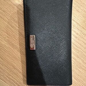 Kate Spade Black Key & Card Holder with Textured Finish